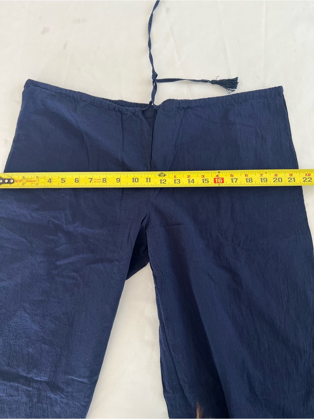 Tommy Bahama Navy Drawstring Wide-Leg Pants 100% cotton - Picture 9 of 10